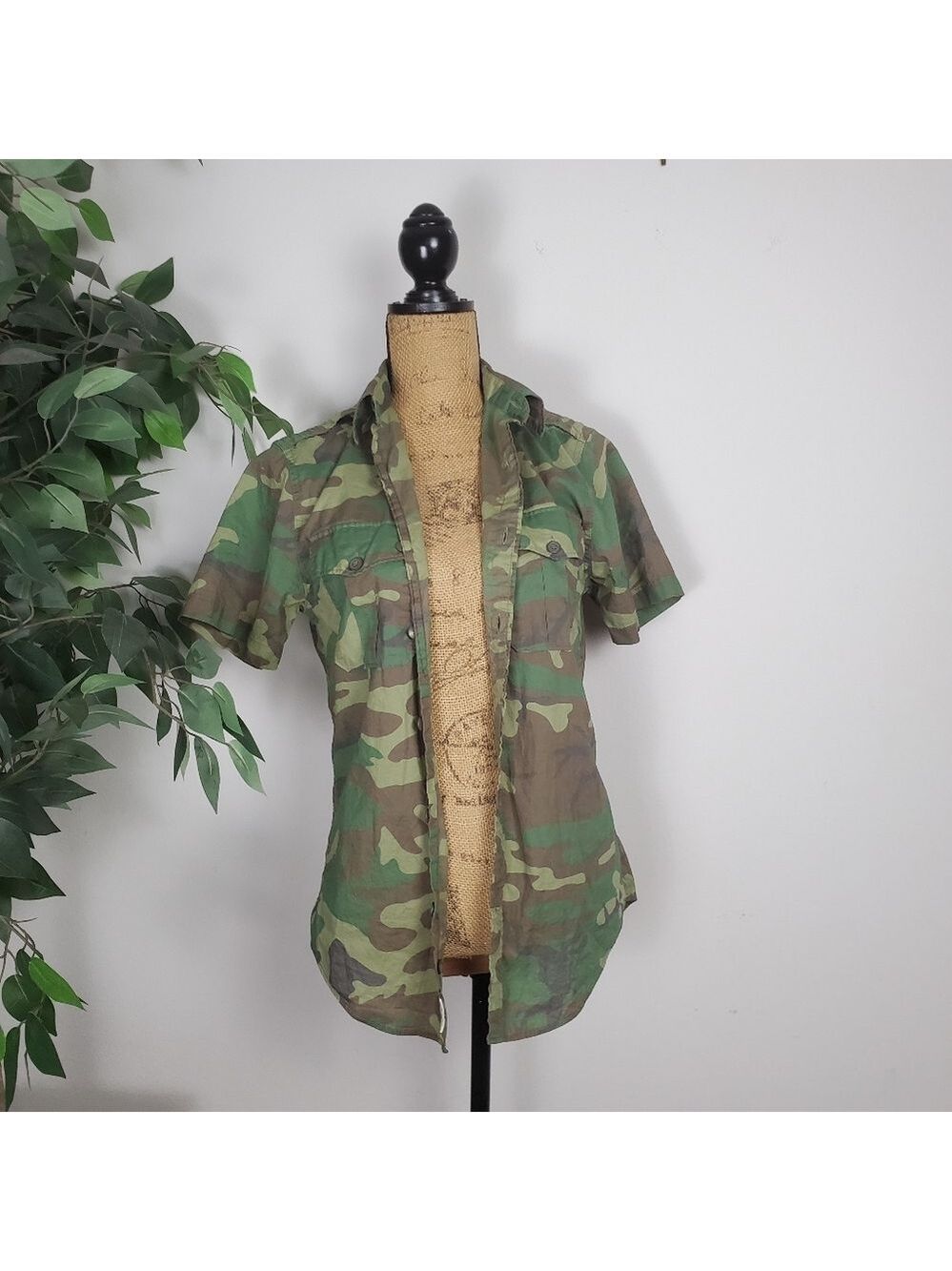 Denim and Supply Ralph Lauren Camo Shirt Men Small Short Sleeve